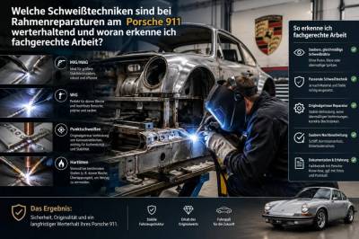 Welche schweißtechniken sind bei rahmenreparaturen am porsche 911 werterhaltend und woran erkenne ich fachgerechte arbeit?