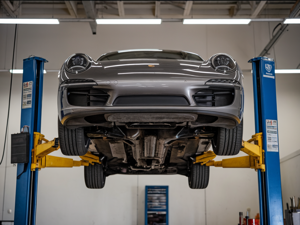 Welche sieben konkreten prüfungen decken rahmenschäden bei einem angebotenen porsche 911 ohne hebebühne auf?